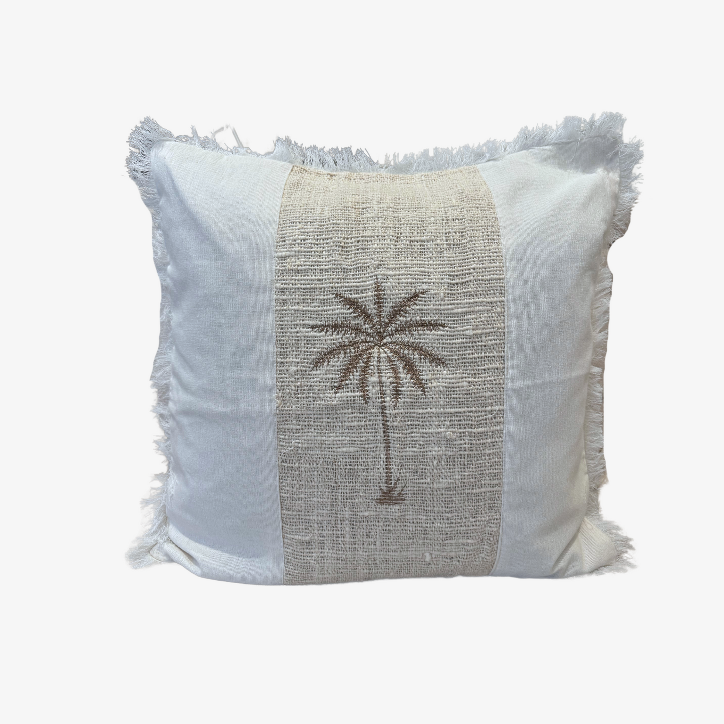 وسادة من الكتان بالميراي مع شراشيب