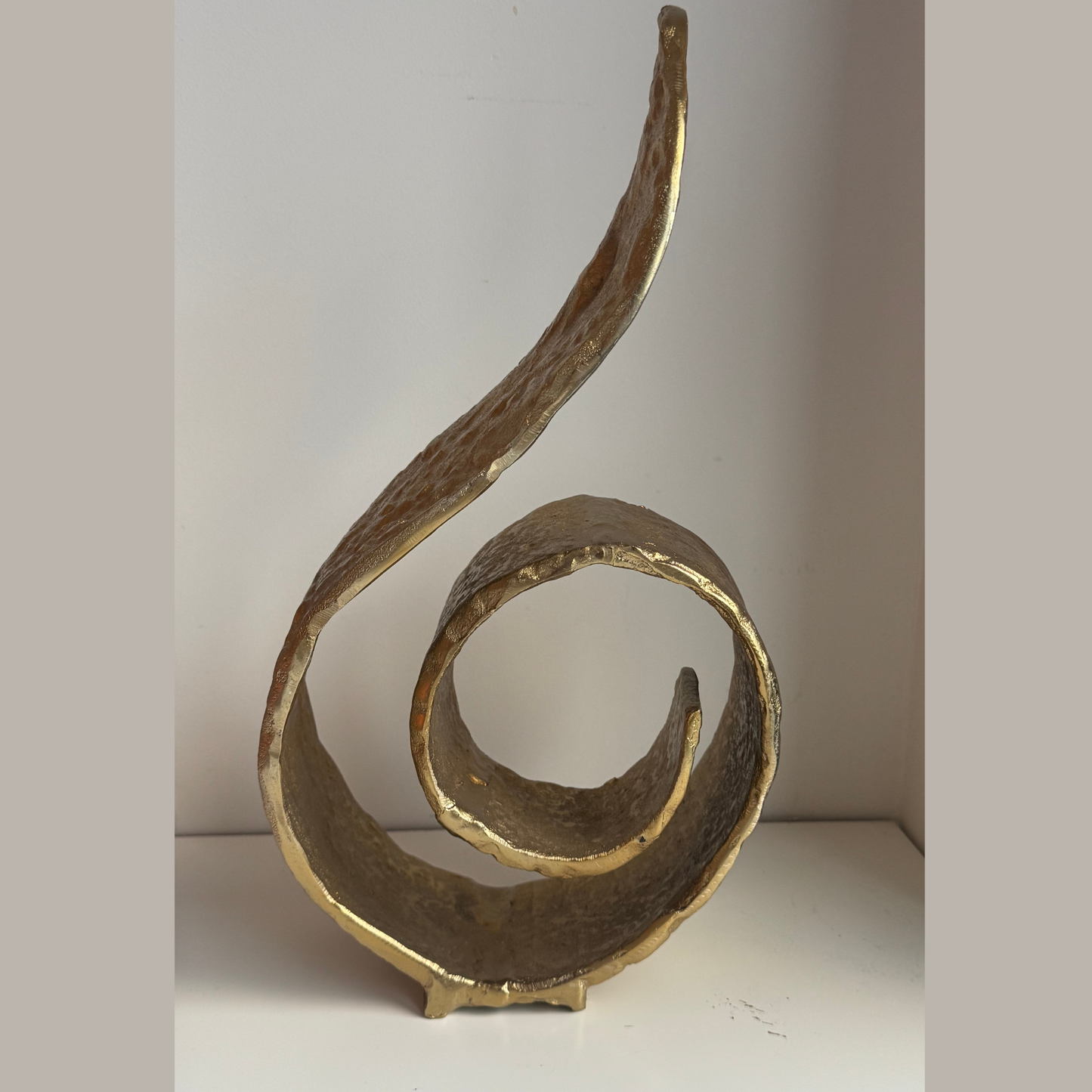 Sculpture Abstraite Dorée